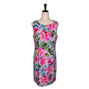AGB Vibrant Floral Sleeveless Shift Dress Size 12 NWOT